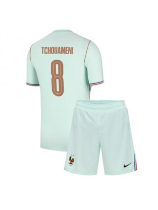 Francija Gostujoči SP 2026 Aurelien Tchouameni #8 Otrošk Nogometni dresi kompleti