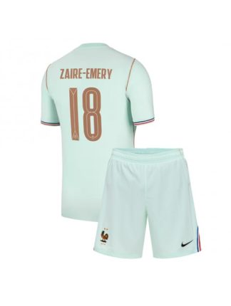 Francija Gostujoči SP 2026 Warren Zaire-Emery #18 Otrošk Nogometni dresi kompleti