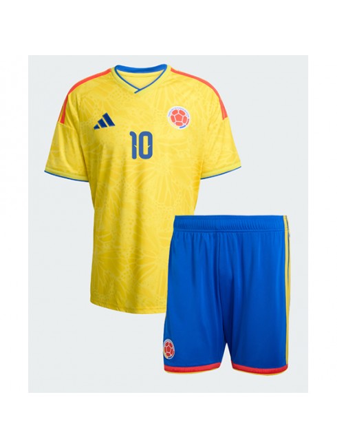 Otroški dresi Kolumbija SP 2026 James Rodriguez #10 Domači kompleti -1