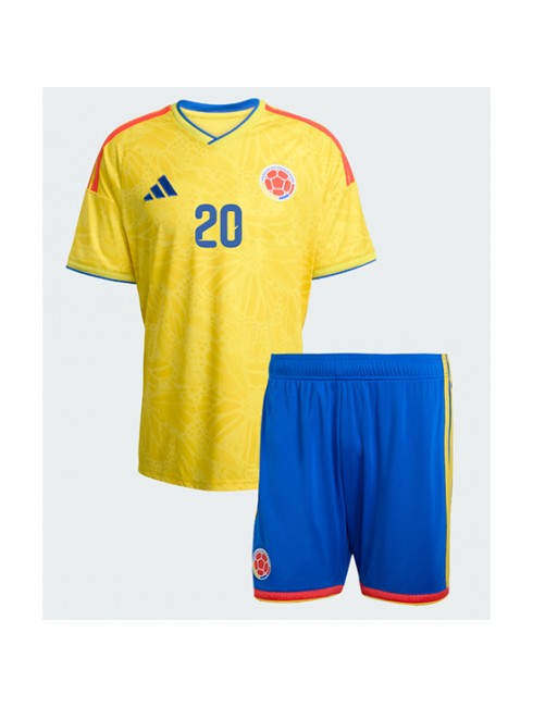 Otroški dresi Kolumbija SP 2026 Juan Fernando Quintero #20 Domači kompleti -1