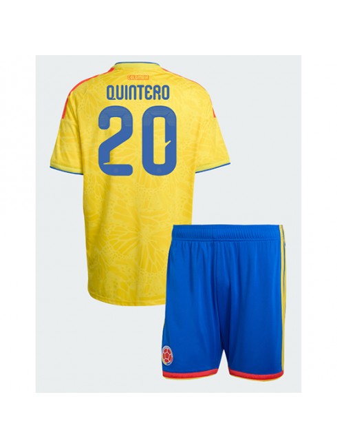 Otroški dresi Kolumbija SP 2026 Juan Fernando Quintero #20 Domači kompleti