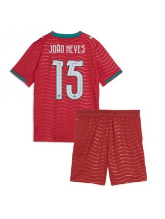 Otroški dresi Portugalska Joao Neves #15 Domači SP 2026 rdeča Kompleti