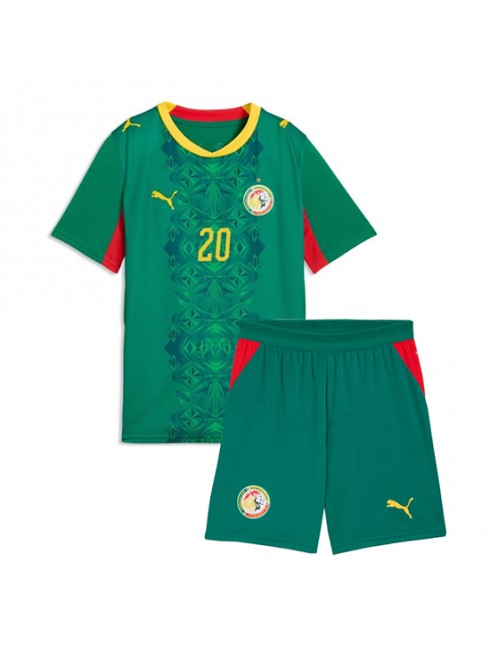 Nogometni dres Senegal SP 2026 Habib Diallo #20 Gostujoči Otroški kompleti -1