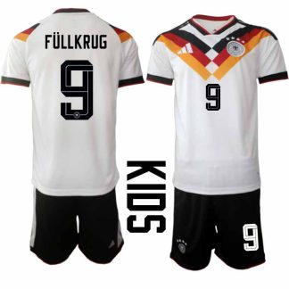 Otroški nogometni dresi komplet Nemčija DFB SP 2026 Niclas Füllkrug #9 Domači