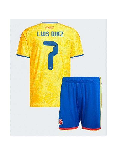 Otroški dresi Kolumbija SP 2026 Luis Diaz #7 Domači kompleti