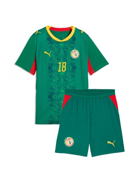 Nogometni dres Senegal SP 2026 Ismaila Sarr #18 Gostujoči Otroški kompleti -1