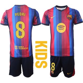 Otroški dresi za nogomet FC Barcelona 2026-27 Pedri Gonzalez #8 Domači