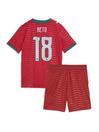 Otroški dresi Portugalska Pedro Neto #18 Domači SP 2026 rdeča Kompleti