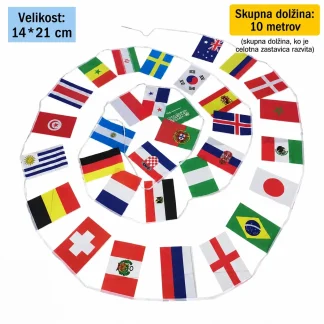 FIFA World Cup 2026 Girlanda 32 reprezentanc – 10-metrska nogometna zastava