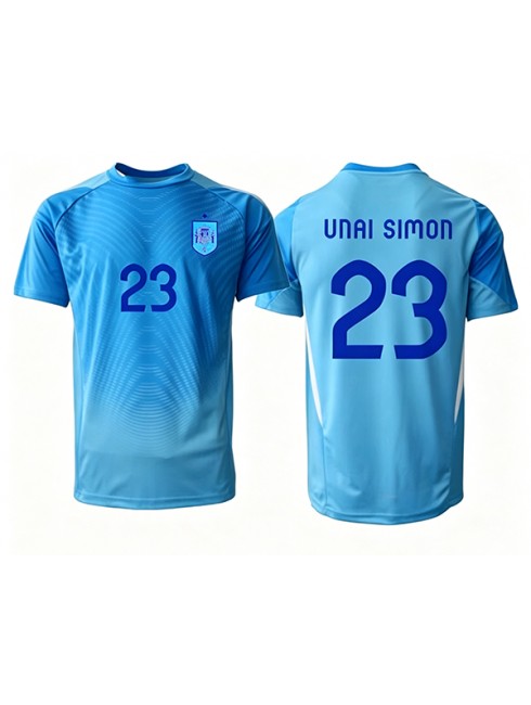 Poceni Vratar dresi Španija SP 2026 Unai Simon #23 Domači modra Kratek Rokav