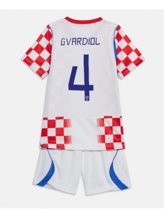 Otroški dresi kompleti Hrvaška SP 2026 Josko Gvardiol #4 Domači