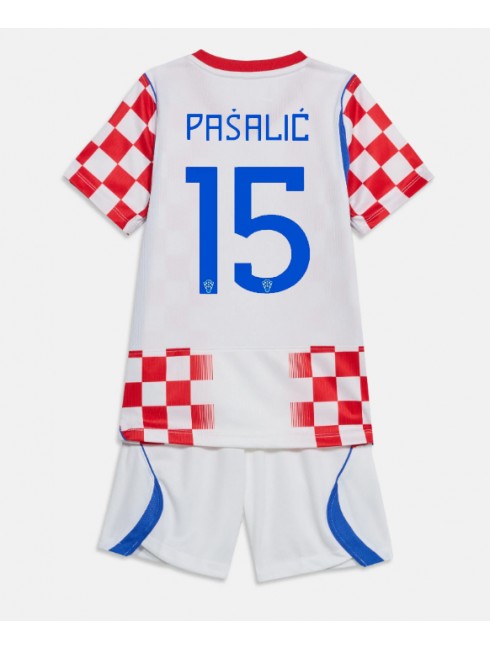 Nogometni dresi za otroke kompleti Hrvaška SP 2026 Mario Pasalic #15 Domači