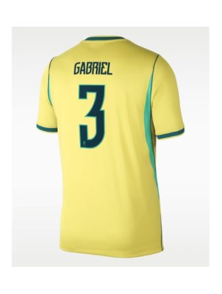 Poceni Nogometni dresi Brazilija SP 2026 Gabriel Magalhaes #3 Domači rumena Moški
