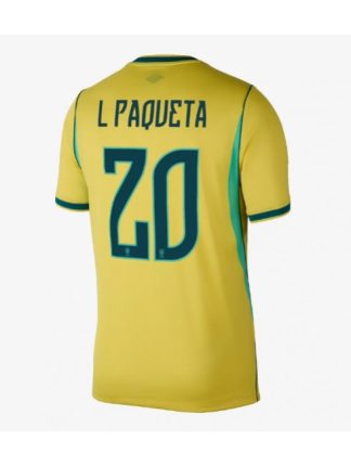 Nogometni dresi Brazilija SP 2026 Lucas Paqueta #20 Domači rumena Moški
