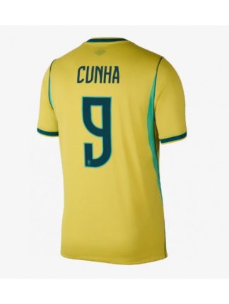 Poceni Nogometni dresi Brazilija SP 2026 Matheus Cunha #9 Domači rumena Moški