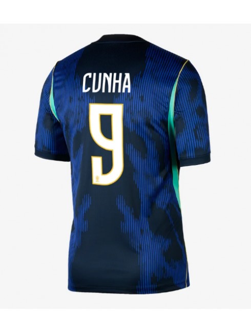 Nogometni dresi Brazilija SP 2026 Matheus Cunha #9 Gostujoči modra Moški