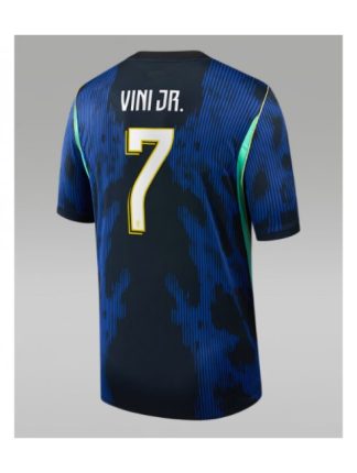 Poceni Nogometni dresi Brazilija SP 2026 Vinicius Junior #7 Gostujoči modra Moški