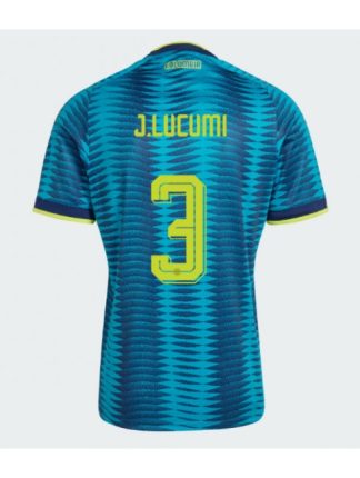 Poceni Nogometni dresi Kolumbija SP 2026 Jhon Lucumi #3 Gostujoči Kratek rokav