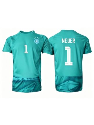 Poceni Nogometni dresi Nemčija SP 2026 Manuel Neuer #1 Vratar Domači Kratek rokav
