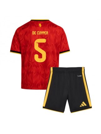 Otroški dresi kompleti Belgija SP 2026 Maxim De Cuyper #5 Domači