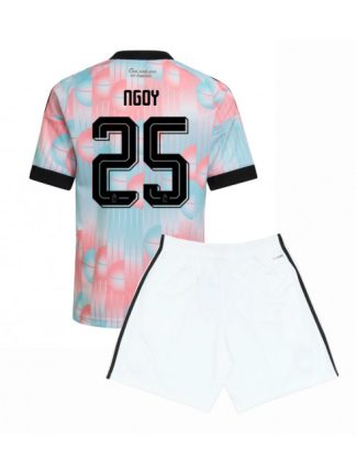 Otroški nogometni dresi kompleti Belgija SP 2026 Nathan Ngoy #25 Gostujoči