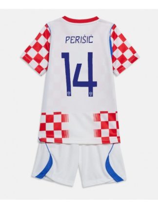 Nogometni dresi za otroke kompleti Hrvaška SP 2026 Ivan Perisic #14 Domači