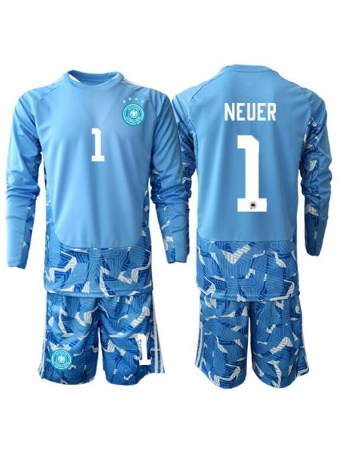 Otroški dresi kompleti Nemčija SP 2026 Vratar Gostujoči Manuel Neuer #1 Dolgi rokav