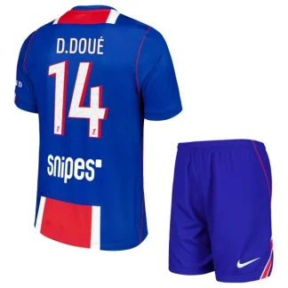 Poceni Otroški dresi Paris Saint-Germain PSG Desire Doue #14 Domači 2026/27 kompleti