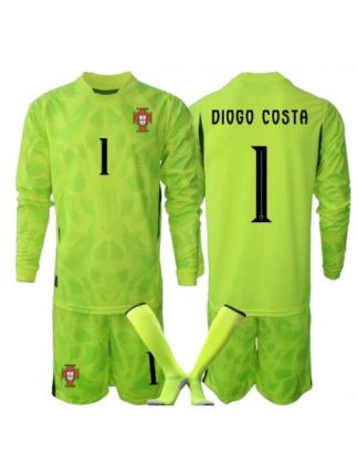 Otroški dresi kompleti Portugalska SP 2026 Vratar Domači Diogo Costa #1 Dolgi rokav (+ hlače)