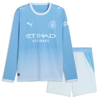 Otroški Manchester City Domači 2026-27 Dolgi Rokav nogometni dresi kompleti