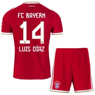 Otroški Nogometni dresi kompleti FC Bayern München Luis Díaz 14 Domači 2026-27