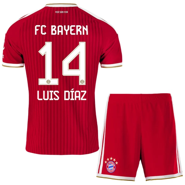 Otroški Nogometni dresi kompleti FC Bayern München Luis Díaz 14 Domači 2026-27