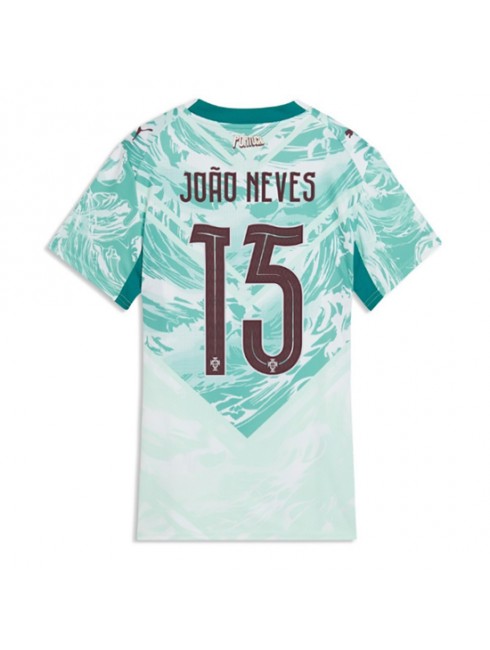 Portugalska Gostujoči SP 2026 Nogometni dresi z imenom Joao Neves #15 Ženski