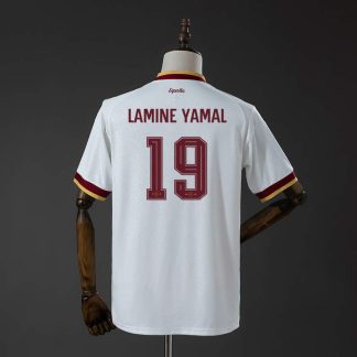 Moški dresi Španija SP 2026 Lamine Yamal #19 Gostujoči– izdaja prvakov