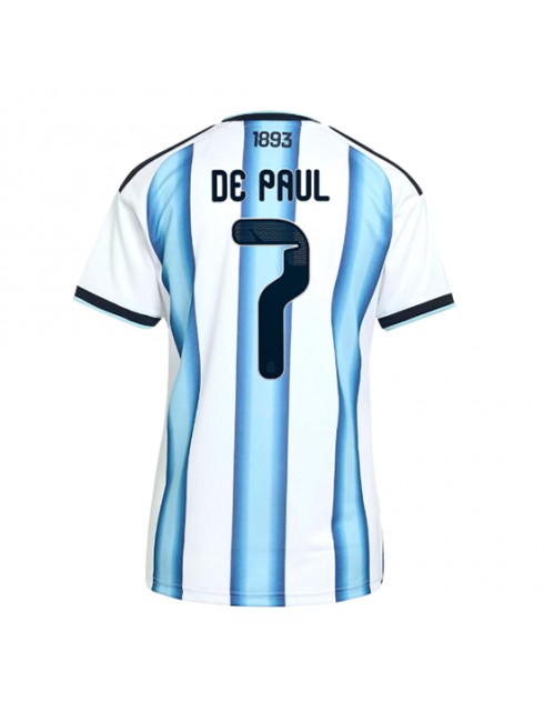 Prodaja dresi Argentina SP 2026 Rodrigo De Paul #7 Domači Ženski Kratek Rokav