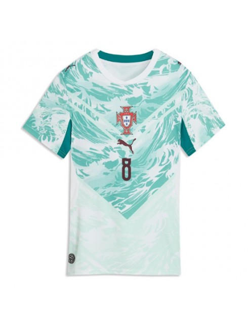Portugalska Gostujoči SP 2026 Nogometni dresi z imenom Bruno Fernandes #8 Ženski -1