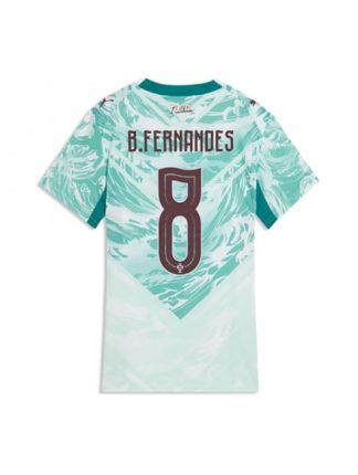 Portugalska Gostujoči SP 2026 Nogometni dresi z imenom Bruno Fernandes #8 Ženski