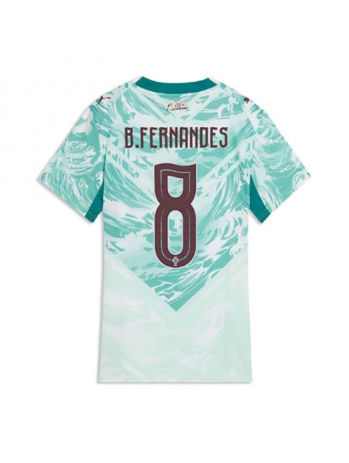 Portugalska Gostujoči SP 2026 Nogometni dresi z imenom Bruno Fernandes #8 Ženski