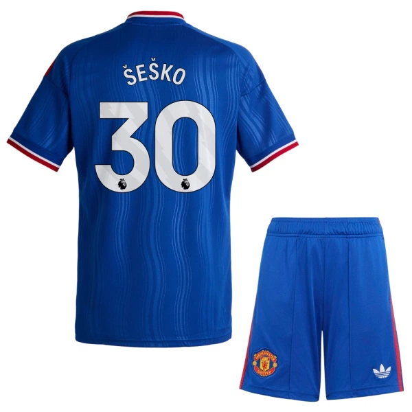 Otroški dresi Benjamin Sesko #30 Manchester United 2026/27 Gostujoči kompleti