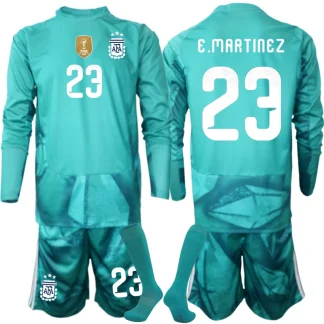 Otroški dresi Argentina SP 2026 Emiliano Martinez #23 Vratarski kompleti Dolgi rokav (+ hlače)