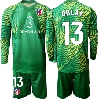 Vratarski Otroški dresi kompleti Atletico Madrid 2026-27 Jan Oblak 13 zelena