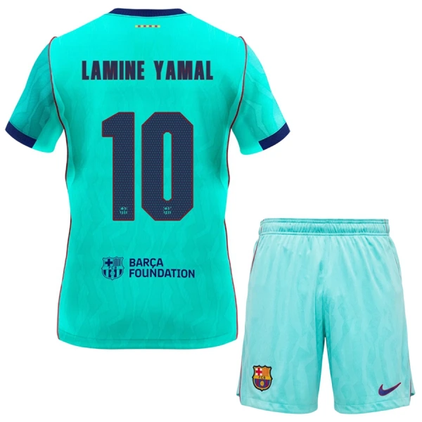 Lamine Yamal #10 Otroški dresi za nogomet FC Barcelona Tretji 2026-27 modra kompleti