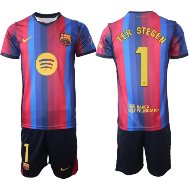 Moški Nogometni dresi kompleti FC Barcelona 2026-27 Marc-André ter Stegen #1 Domači