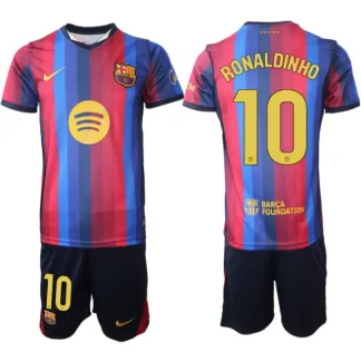 Nogometni dresi kompleti FC Barcelona 2026-27 Domači Ronaldinho 10 Moški