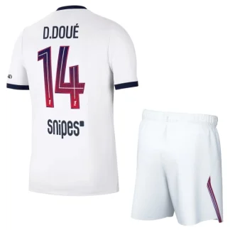 Otroški Nogometni dresi kompleti Paris Saint-Germain PSG Desire Doue #14 Gostujoči 2026/27