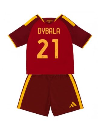 Otroški AS Roma Domači 2026-27 Nogometni dresi kompleti rdeča Paulo Dybala #21