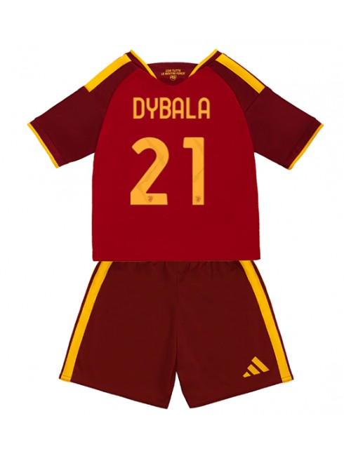 Otroški AS Roma Domači 2026-27 Nogometni dresi kompleti rdeča Paulo Dybala #21