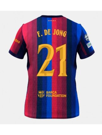 Poceni Nogometni dresi Barcelona Frenkie de Jong #21 Domači 2026-27 Kratek rokav