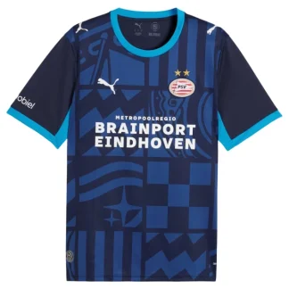 Poceni Nogometni dresi PSV Eindhoven Tretji 2026-27 modra Kratek Rokav