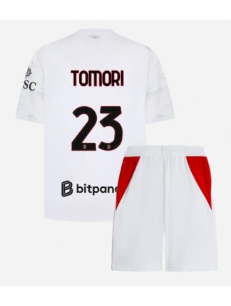 Otroški AC Milan Gostujoči 2026-27 Nogometni dresi kompleti Fikayo Tomori #23